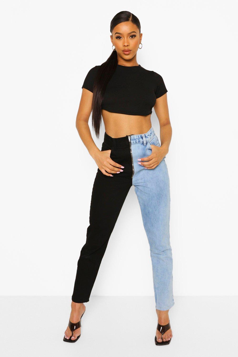 Jean slim zippé femme sale